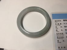 Load image into Gallery viewer, 53.4mm Certified Type A 100% Natural icy watery light green purple jadeite Jade bangle BK121-3399