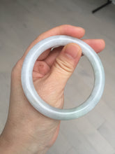 Load image into Gallery viewer, 54mm certificated Type A 100% Natural light green/white round cut Jadeite Jade bangle BK70-9864