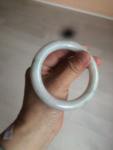 Load image into Gallery viewer, 55mm Certified type A 100% Natural light green/purple/yellow round cut Jadeite bangle AE62-6546