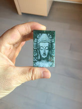 Load image into Gallery viewer, 100% natural blue/gray Guatemala jadeite jade Guanyin (观音) safe and sound pendant/worry stone/decor PD194