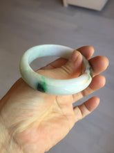 Load image into Gallery viewer, 53.5mm 100% natural certified sunny green brown pink oval jadeite jade bangle BN29-8348