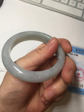 Load image into Gallery viewer, 53.4mm Certified Type A 100% Natural icy watery light green purple jadeite Jade bangle BK121-3399