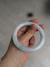 Load image into Gallery viewer, 55mm Certified type A 100% Natural light green/purple/yellow round cut Jadeite bangle AE62-6546