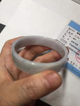 Load image into Gallery viewer, 51mm Certified Type A 100% Natural light purple/white square Jadeite Jade bangle BN94-2711
