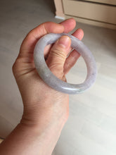 Load image into Gallery viewer, Shopify Only. 57mm Certified Type A 100% Natural icy watery green purple Jadeite Jade bangle BM85-8637
