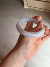 Load image into Gallery viewer, Shopify Only. 57mm Certified Type A 100% Natural icy watery green purple Jadeite Jade bangle BM85-8637
