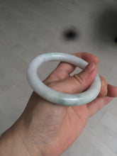Load image into Gallery viewer, 55mm Certified type A 100% Natural light green/purple/yellow round cut Jadeite bangle AE62-6546