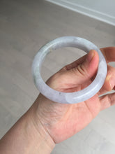 Load image into Gallery viewer, Shopify Only. 57mm Certified Type A 100% Natural icy watery green purple Jadeite Jade bangle BM85-8637