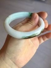 Load image into Gallery viewer, 53.5mm 100% natural certified sunny green brown pink oval jadeite jade bangle BN29-8348