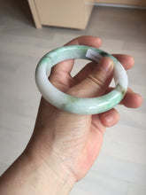 Load image into Gallery viewer, 57mm certified 100% natural type A sunny green/purple/yellow jadeite jade bangle BN101-7704