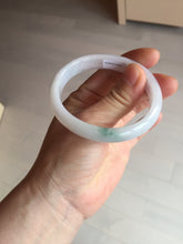 Load image into Gallery viewer, 52mm certified type A100% Natural green purple oval Jadeite Jade bangle BM34-0270
