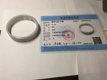 Load image into Gallery viewer, 51mm Certified Type A 100% Natural light purple/white square Jadeite Jade bangle BN95-2713