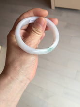 Load image into Gallery viewer, 52mm certified type A100% Natural green purple oval Jadeite Jade bangle BM34-0270