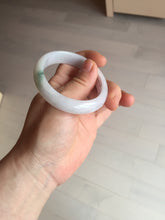 Load image into Gallery viewer, 52mm certified type A100% Natural green purple oval Jadeite Jade bangle BM34-0270