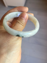 Load image into Gallery viewer, 49mm certified 100% natural Type A icy watery light green/white/purple oval jadeite jade bangle BN40-2854