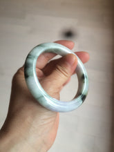 Load image into Gallery viewer, 55.3mm certified Type A 100% Natural dark green/purple/yellow Jadeite Jade bangle AZ41-4099