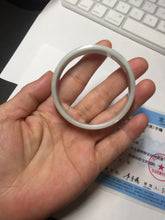 Load image into Gallery viewer, 51mm Certified Type A 100% Natural light purple/white square Jadeite Jade bangle BN95-2713