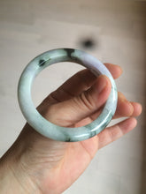 Load image into Gallery viewer, 55.3mm certified Type A 100% Natural dark green/purple/yellow Jadeite Jade bangle AZ41-4099