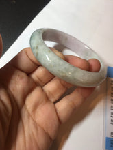 Load image into Gallery viewer, 59mm Certified Type A 100% Natural light green purple yellow (FU LU SHOU) Jadeite Jade bangle BM86-4497
