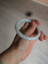 Load image into Gallery viewer, 56.5mm 100% natural type A light green/white jadeite jade bangle AE64