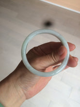 Load image into Gallery viewer, 56.5mm 100% natural type A light green/white jadeite jade bangle AE64
