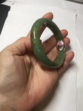Load image into Gallery viewer, 56mm Certified Type A 100% Natural Pine Green subtle mottling russet accent Jadeite bangle KS40-1642