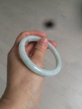 Load image into Gallery viewer, 56.5mm 100% natural type A light green/white jadeite jade bangle AE64