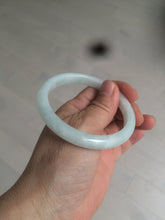 Load image into Gallery viewer, 56.5mm 100% natural type A light green/white jadeite jade bangle AE64