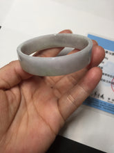 Load image into Gallery viewer, 51mm Certified Type A 100% Natural light purple/white square Jadeite Jade bangle BN95-2713