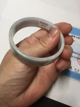 Load image into Gallery viewer, 51mm Certified Type A 100% Natural light purple/white square Jadeite Jade bangle BN95-2713