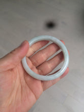 Load image into Gallery viewer, 56.5mm 100% natural type A light green/white jadeite jade bangle AE64