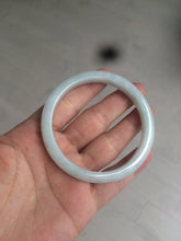 Load image into Gallery viewer, 56.5mm 100% natural type A light green/white jadeite jade bangle AE64
