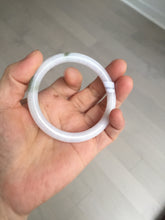 Load image into Gallery viewer, 54.5mm certified 100% natural light green/white/purple round cut jadeite jade bangle BK85-4668