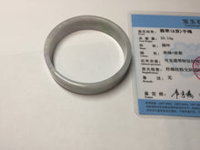 Load image into Gallery viewer, 51mm Certified Type A 100% Natural light purple/white square Jadeite Jade bangle BN96-2709