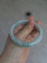 Load image into Gallery viewer, 57.5mm certified 100% natural type A light green/white jadeite jade bangle Q122-0037
