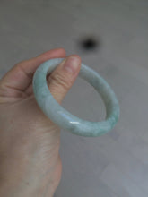 Load image into Gallery viewer, 57.5mm certified 100% natural type A light green/white jadeite jade bangle Q122-0037