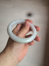 Load image into Gallery viewer, 58.2mm certified type A 100% Natural light green/white/purple jadeite jade bangle AE63-6538