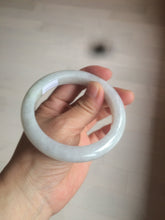 Load image into Gallery viewer, 58.2mm certified type A 100% Natural light green/white/purple jadeite jade bangle AE63-6538