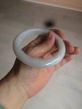 Load image into Gallery viewer, 58.2mm certified type A 100% Natural light green/white/purple jadeite jade bangle AE63-6538