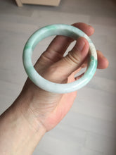Load image into Gallery viewer, 57mm certified 100% natural type A sunny green/white jadeite jade bangle BN100-7706