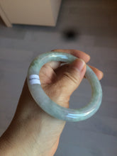 Load image into Gallery viewer, 54.7mm certified 100% natural type A light green/purple/yellow (FU LU SHOU) chubby round cut jadeite jade bangle BG70-2939