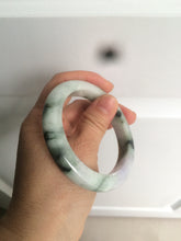 Load image into Gallery viewer, 55.3mm certified Type A 100% Natural dark green/purple/yellow Jadeite Jade bangle AZ41-4099