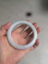 Load image into Gallery viewer, 58.2mm certified type A 100% Natural light green/white/purple jadeite jade bangle AE63-6538