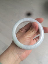 Load image into Gallery viewer, 58.2mm certified type A 100% Natural light green/white/purple jadeite jade bangle AE63-6538