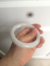 Load image into Gallery viewer, 58.2mm certified type A 100% Natural light green/white/purple jadeite jade bangle AE63-6538