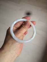 Load image into Gallery viewer, 56.7mm certified 100% natural type A light purple/white slim round cut jadeite jade bangle AE61-0916