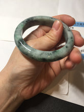 Load image into Gallery viewer, 52.5mm certified Type A 100% Natural dark green/black Jadeite Jade bangle PD135-6275
