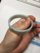 Load image into Gallery viewer, 51mm Certified Type A 100% Natural light purple/white square Jadeite Jade bangle BN98-2703