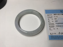 Load image into Gallery viewer, 56mm Certified Type A 100% Natural icy watery light green purple jadeite Jade bangle BK124-3398