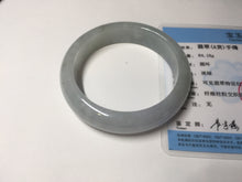 Load image into Gallery viewer, 56mm Certified Type A 100% Natural icy watery light green purple jadeite Jade bangle BK124-3398